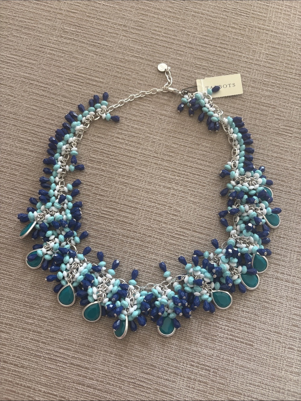 Blue beaded necklace